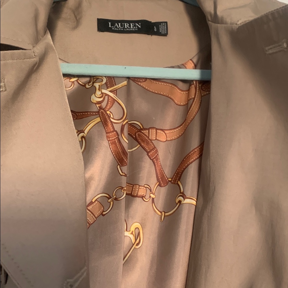 Lauren Ralph Lauren Double-Breasted Brown Trench Coat - Picture 4 of 4